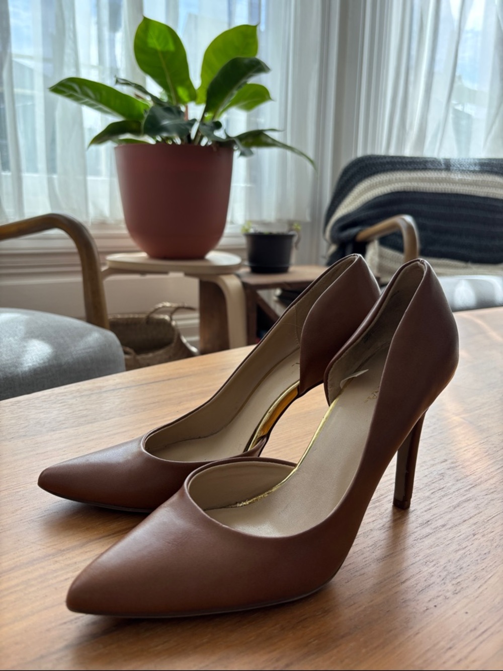 Merona Chestnut Brown Pointed-Toe Stiletto Pumps